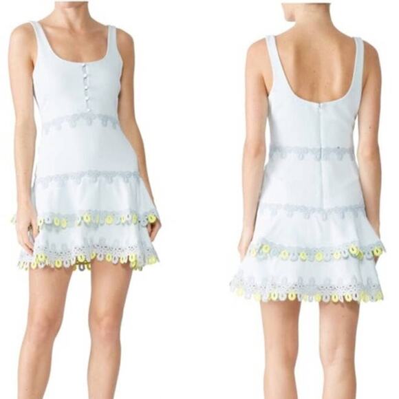 Jonathan Simkhai Guipure Lace Mini Dress Sleeveless Light Blue Size 8 - Picture 1 of 11